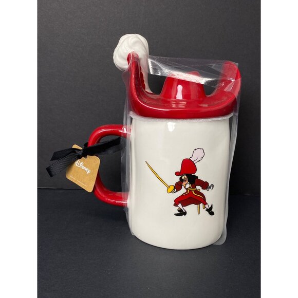 Rae Dunn CAPTAIN HOOK Mug Disney Peter Pan Mug Tinkerbell Pirate Hat Brand New - Picture 2 of 10